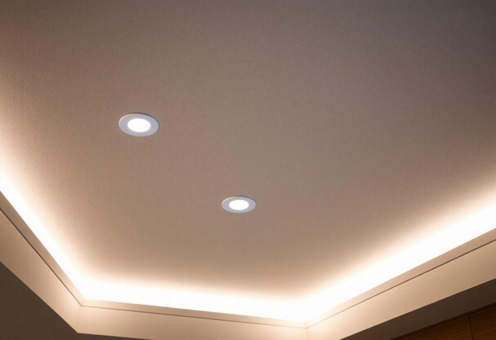 천장 조명과 깔끔한 인테리어 천장 구조, 가정 내 화재 예방을 위한 전기 안전 점검 포인트