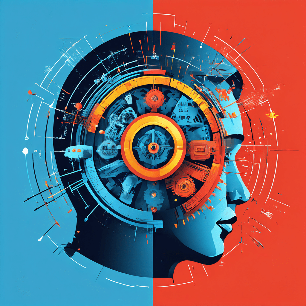 사기범의 마음을 가상으로 해부해 취약한 사람을 겨냥하는 심리적 장치가 톱니바퀴처럼 맞물려 돌아가는 모습이다.