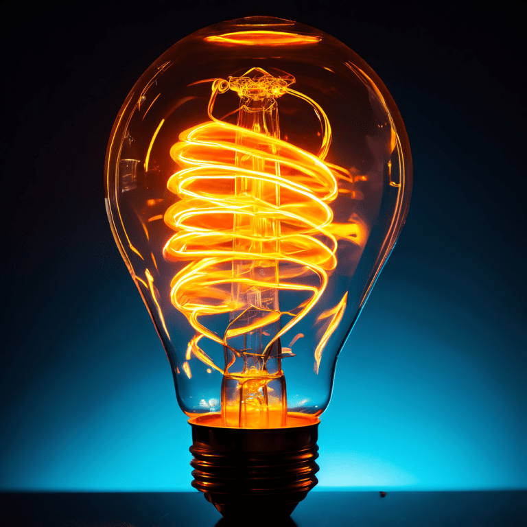 가로등의 노후된 형광등이 깜빡이며, 고장난 스타터 주변으로 음파가 시각적으로 왜곡된 모습이다.